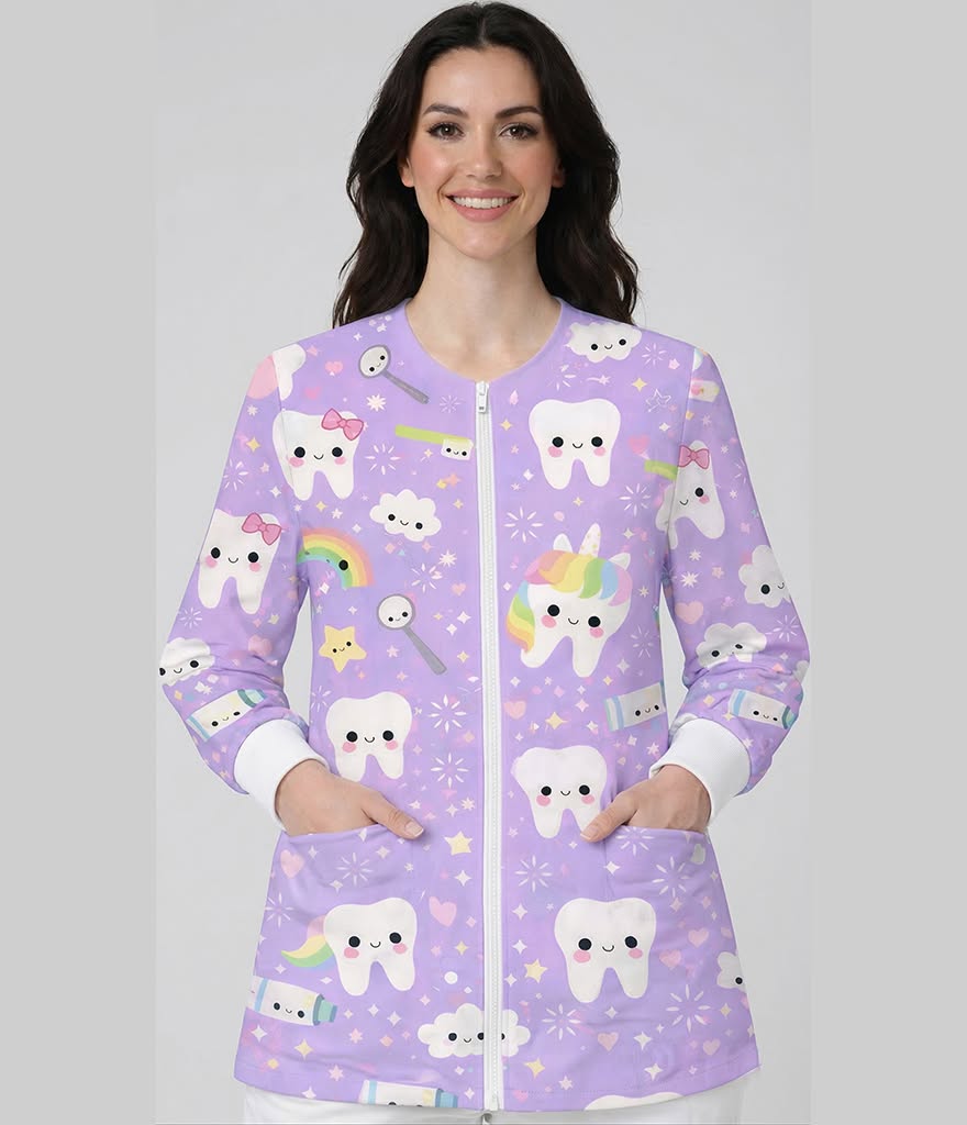 TOOTH LILLAC DENTAL LABCOAT