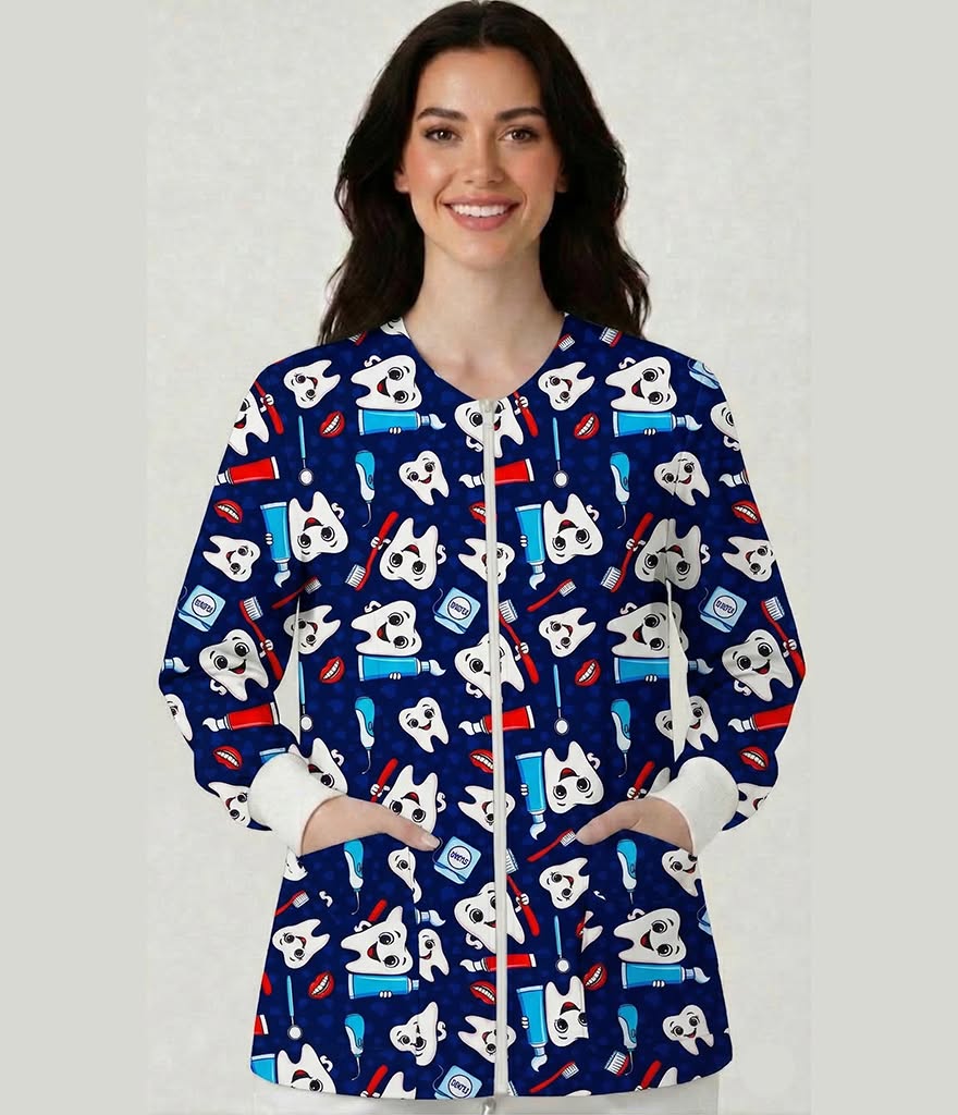 Blue Dental Hygiene Warm-Up Lab Coat UNISEX