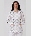 Braces white dental  Women's Warm Up Print Scrub Jacket
