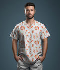 Bandoo 3-Pocket STRETCH V-Neck Print Scrub Top