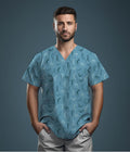 Stretch it  3-Pocket STRETCH V-Neck Print Scrub Top