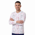 Watercolor Dental Care Printed Medical Lab Coat - Front Zipper Unisex Jacket