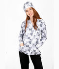 Grey Cats 3-Pocket STRETCH V-Neck Print Scrub Top
