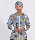 Furry Patients Medical 2-Pocket Print Labcoat
