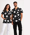 Dr.Smiler dental 3-Pocket STRETCH V-Neck Print Scrub Top